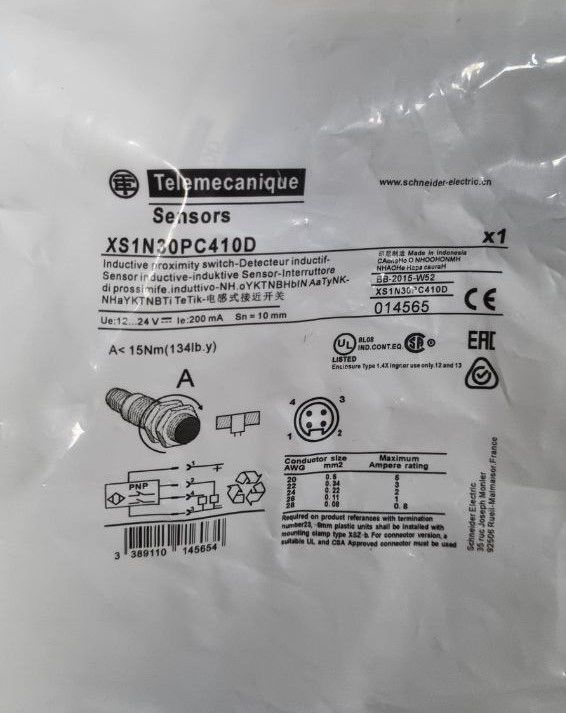 Индуктивный датчик безопасности Telemecanique XS1N30PC410D
