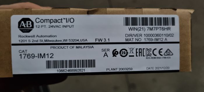 Модуль CompactLogix, 12 каналов, 240 В переменного тока, цифровой вход